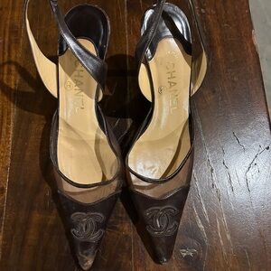 Chanel Women's Black Leather Shoes